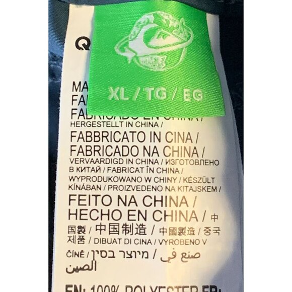 Quiksilver Zero Waist Amphibian Elastic Shorts XL Extra Large Blue Pocket New - Picture 9 of 9